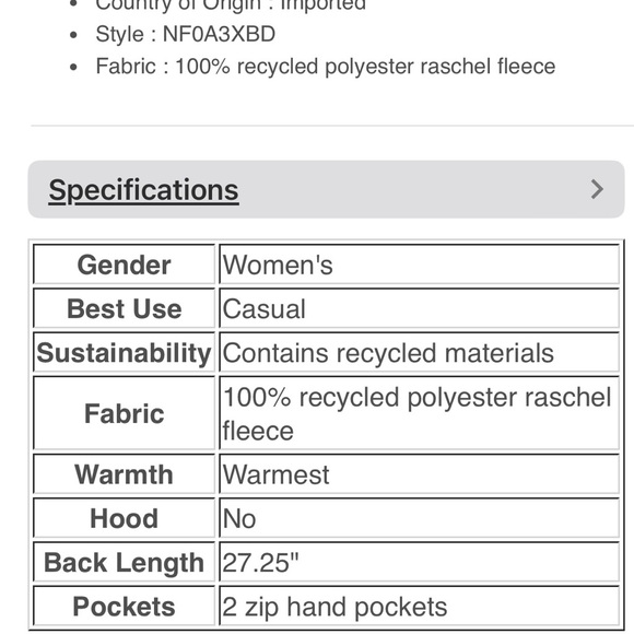 The North Face Osito women’s Jacket like new - Picture 5 of 7